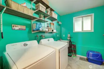 Utility room and 1/2 bath downstairs.
