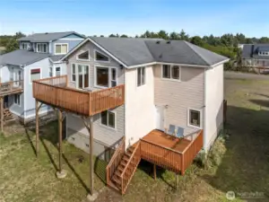 Multiple decks for sunset views