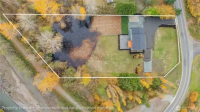 Overhead View showing the River and Foothills Trail!