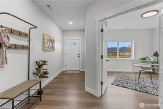 Entry w/Hall Closet and Den adjacent.