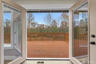 Let's head out on the deck to enjoy the territorial views!