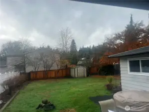 Fully fenced backyard