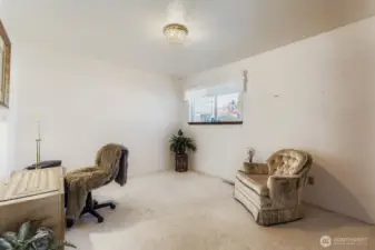 One of two bedrooms on the main floor.