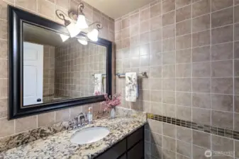 good size powder room