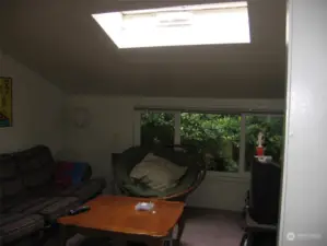 upper living room w/ skylight