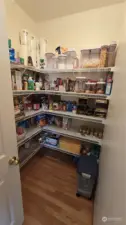 Spacious walk-in pantry