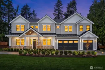MN Custom Homes presents a modern craftsman design, ideally set on a sprawling shy acre of property in the heart of Bridle Trails