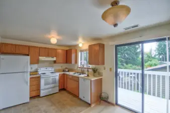 Kitchen with plenty of storage and counter space.