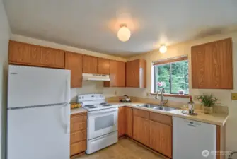 Refrigerator, stove, and dishwasher included.