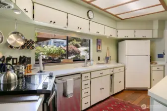 Kitchen with plenty of storage.