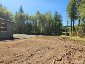 View from the back of property looking toward the driveway.