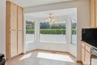 Dining area opens to the kitchen
