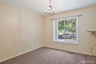 Bedroom on main floor overlooking Vandercook Park