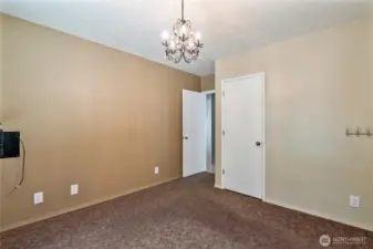 Bedroom on main floor overlooking Vandercook Park