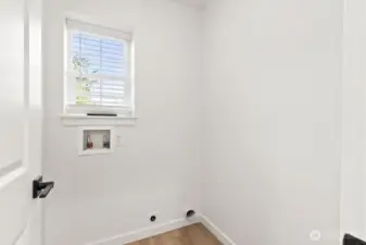Bright laundry room with window for natural light and ventilation.
