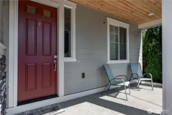 Covered fron entry.