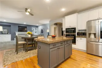 This floor plan is ideal - spaces easily flow from living, dining, kitchen, family room and outdoors...