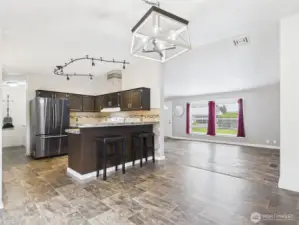 Open concept with new flooring throughout.