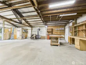 Complete with wood stove and bathroom!