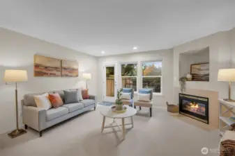 Wall of Windows to Backyard