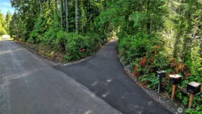 Access road freshly paved