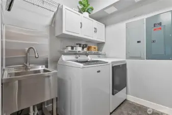 Lower level utilty room with second laundry