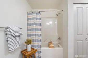 Nice clean tub and shower