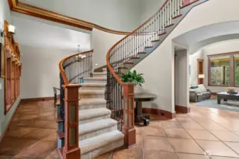Grand sweeping staircase