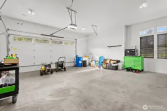 One side of the garage bays.