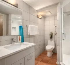 Upper Level Guest Bath w/Heated Floors