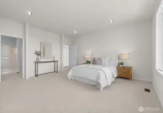 Primary bedroom (staged)