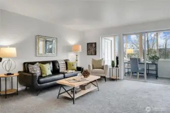 Spacious north facing unit with generous living spaces. Note the enclosed deck space.