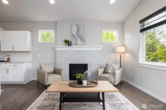 Cozy gas fireplace to enjoy
