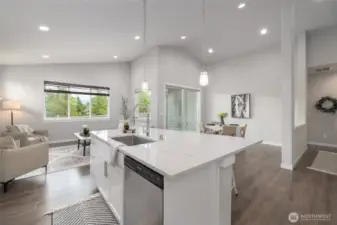 Excellent cook island with storage and center sink