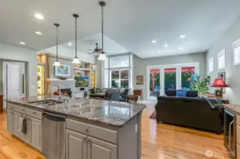 Counter seating at the island keeps guests out from under foot!