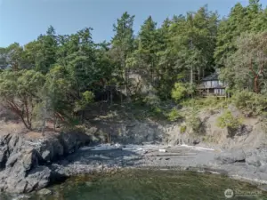 South side property with private beach
