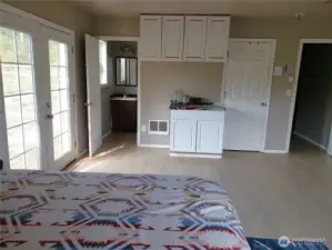 En suite bath and walk in closet.