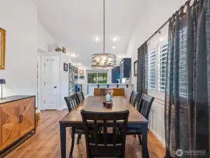 Dining room is also large enough to accommodate a full size table