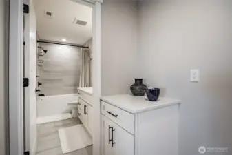 Full bath on the Garden Level