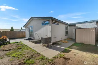 Back Patio with Shed