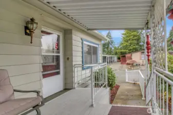 Covered porch at front door