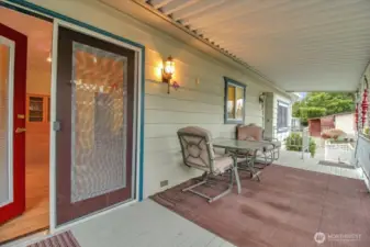 Front door and sliding door allow ease of access