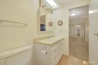 Impressively clean guest bathroom