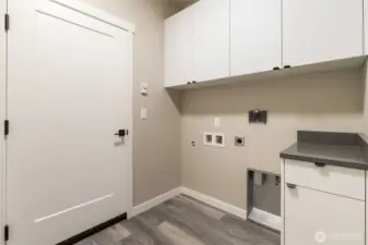 Laundry room off of garage
