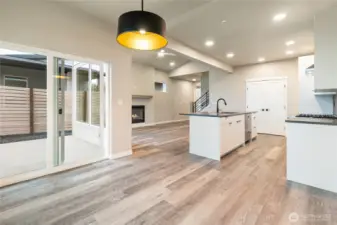 Slider to left leads to the patio & backyard