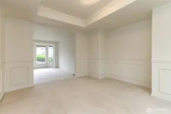 Formal Dining room with coved ceilings