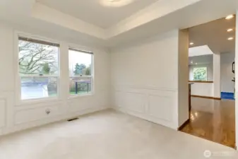 Formal dining room is located adjacent to the kitchen