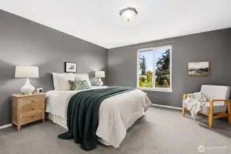 Primary bedroom has large closet and en-suite bath