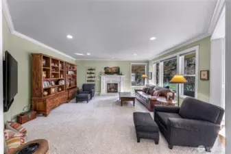 Family room off kitchen