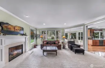 Family room off kitchen